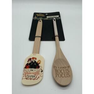 Disney From The Movie Hocus Pocus Silicone Spatula and Wooden Spoon Set New